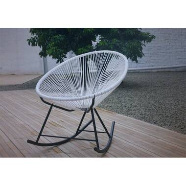 George Oliver Avish Steel Outdoor Rocking Chair Wayfair